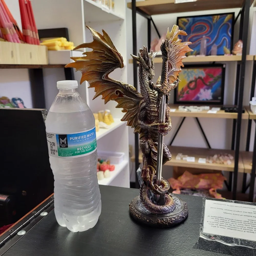 Flame blade letter opener collector dragon with original box